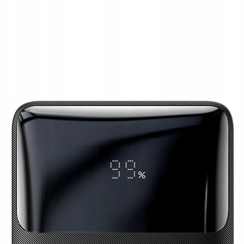 Powerbank Baseus Bipow 20000Mah 25W 3-Porty + Kabel Usb-C Czarny Podróżny
