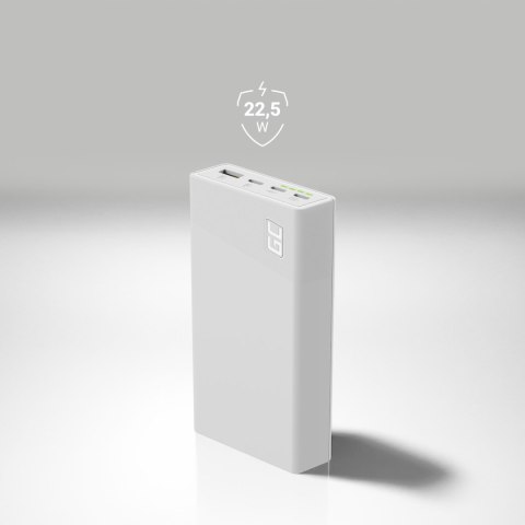 Powerbank Green Cell 20000Mah 22.5W 3X Usb-C 1X Usb-A Quick Charge Biały