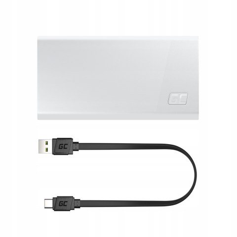 Powerbank Green Cell 20000Mah 22.5W 3X Usb-C 1X Usb-A Quick Charge Biały