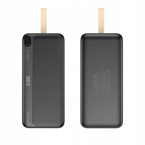 Powerbank Kruger&Matz 40000Mah Qc3.0 Pd Usb-C Micro Usb Szybkie Ładowanie