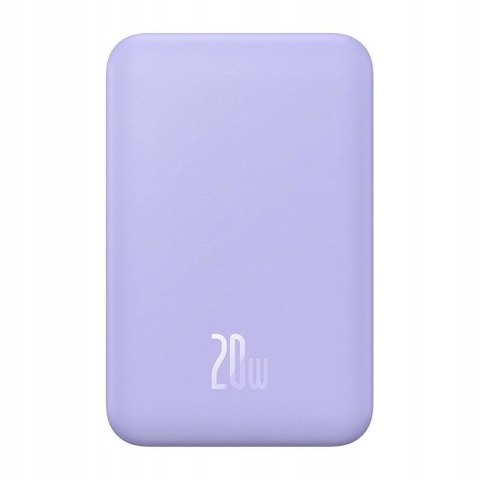Powerbank Magnetyczny Baseus 5000Mah 20W Bezprzewodowy Fioletowy Usb-C