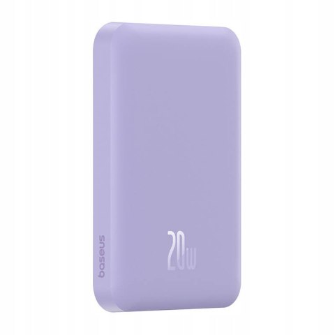 Powerbank Magnetyczny Baseus 5000Mah 20W Bezprzewodowy Fioletowy Usb-C