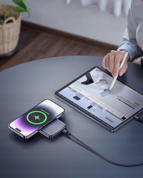 Powerbank Magsafe 10000Mah 20W Usb-C Szybkie Ładowanie Ultracienki Czarny