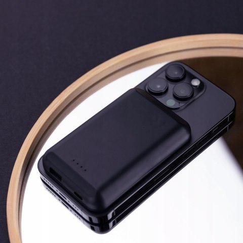 Powerbank Magsafe 5000Mah Bezprzewodowy Usb-C Szybkie Ładowanie Pd Qc Czerń