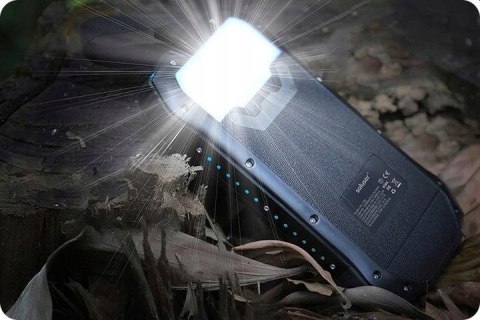 Powerbank Pancerny 33500Mah Ip66 Solarny Z Latarką 2Xusb Usb-C Wodoodporny
