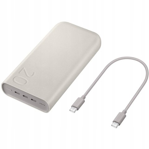 Powerbank Samsung 20 000 Mah 45W 3X Usb-C Pd, Szybkie Ładowanie Beżowy
