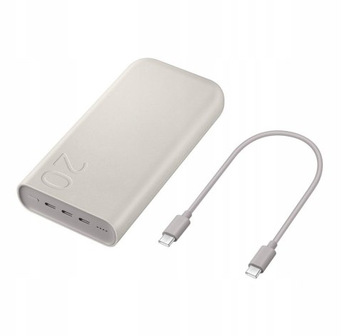 Powerbank Samsung 20000Mah 45W 3Xusb-C Fast Charge Pd Beżowy Diody Led