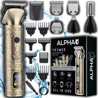 Wielofunkcyjna Maszynka Do Ciała Trymer Alpha Abs-02 Lcd Bateria Usb 12Mm