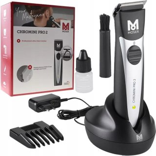 Czarny Trymer Moser 1591-0064 Chromini Pro 2 2022 Diamentowe Ostrze 85 Min
