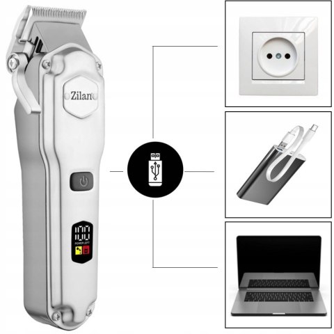 Maszynka Do Strzyżenia Zilan Volturnus 11W1 Lcd, Wodoodporna I Ergonomiczna
