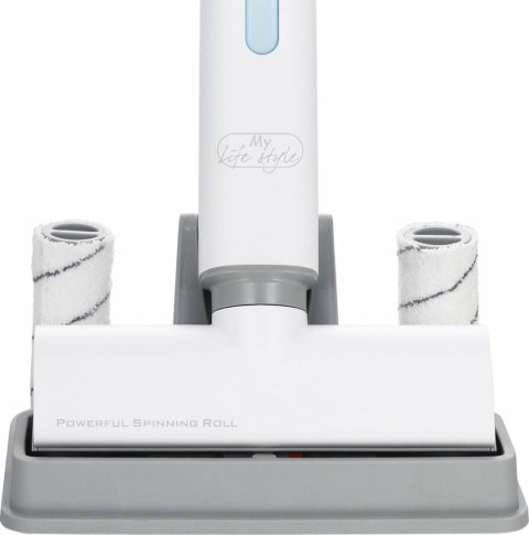 Mop Bezprzewodowy Obrotowy Sauber 50W Akumulatorowy 2 Zbiorniki Led Biały