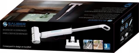 Mop Bezprzewodowy Obrotowy Sauber 50W Akumulatorowy 2 Zbiorniki Led Biały