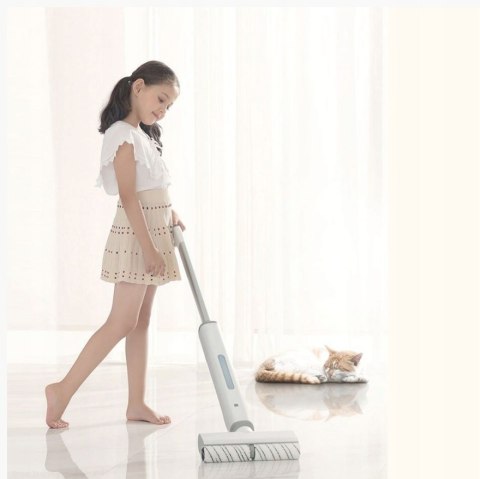 Mop Bezprzewodowy Obrotowy Sauber 50W Akumulatorowy 2 Zbiorniki Led Biały