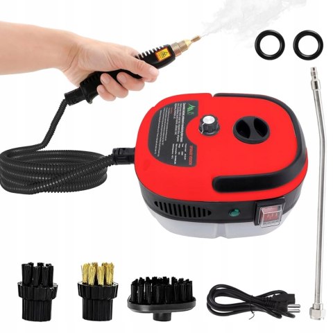 Mop Parowy 2500W 105°C 3 Bar 1H Pracy 6 Prędkości 1000Ml Zestaw 4 Szczotki