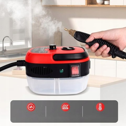 Mop Parowy 2500W 105°C 3 Bar 1H Pracy 6 Prędkości 1000Ml Zestaw 4 Szczotki