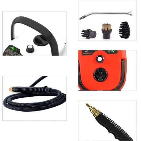 Mop Parowy 2500W 105°C 3 Bar 1H Pracy 6 Prędkości 1000Ml Zestaw 4 Szczotki