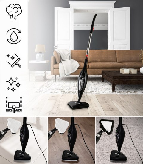 Mop Parowy Maltec 15W1 2000W 4.2Bar Multifunkcyjny 400Ml Steamexpert Czarny