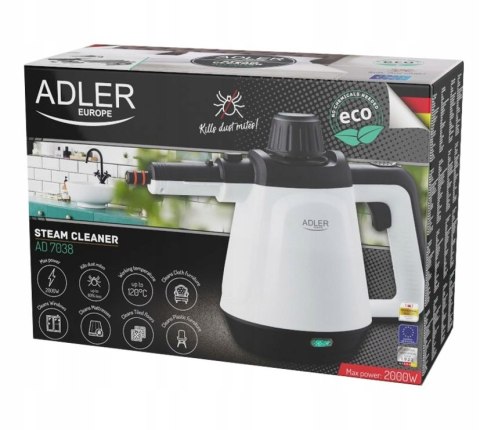 Myjka Parowa Ad 7078 1500W 3,5Bar 44G/Min 13 Akcesoriów Do Okien Samochodu