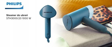Steamer Ręczny Philips 3000 1000W Składany 100Ml Odłączany Zbiornik 20G/Min