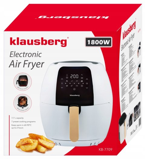 Beztłuszczowa Frytownica Klausberg 7,7L 1800W - Duża, Ekologiczna, Szybka