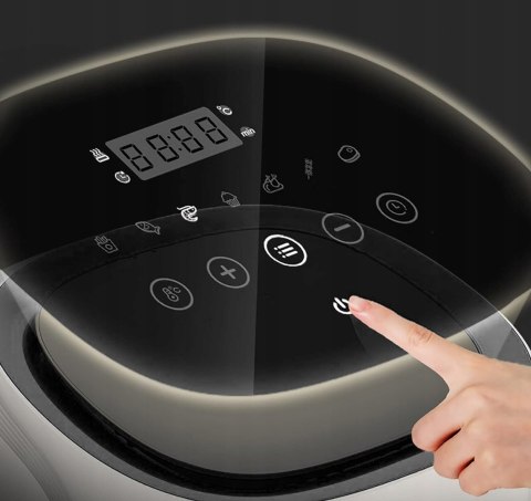 Biała Frytkownica Beztłuszczowa 3.5L 1430W Dotykowy Ekran 7 Programów Timer