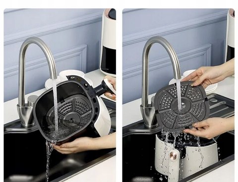 Biała Frytkownica Beztłuszczowa 3.5L 1430W Dotykowy Ekran 7 Programów Timer