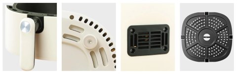 Biała Frytkownica Beztłuszczowa 3.5L 1430W Dotykowy Ekran 7 Programów Timer