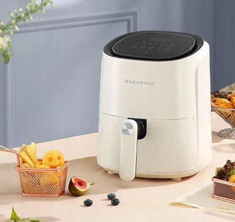 Biała Frytkownica Beztłuszczowa 3.5L 1430W Dotykowy Ekran 7 Programów Timer