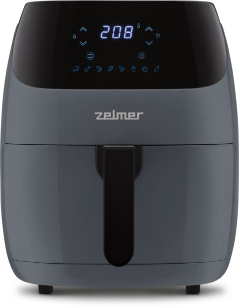 Czarna Frytkownica Beztłuszczowa Zelmer Air Fryer 1500W 5L Zdrowe Smażenie
