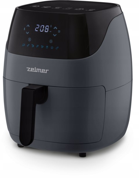 Czarna Frytkownica Beztłuszczowa Zelmer Air Fryer 1500W 5L Zdrowe Smażenie