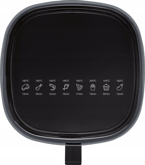 Czarna Frytkownica Beztłuszczowa Zelmer Air Fryer 1500W 5L Zdrowe Smażenie
