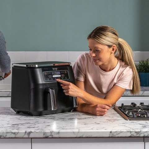 Czarny Ninja Af300eu Dual Zone Frytkownica Beztłuszczowa Z 2 Koszami, 7,6L