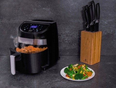 Frytkownica Beztłuszczowa 3,7L 1900W Lcd Smart Czarna Air Fryer Duży Kosz