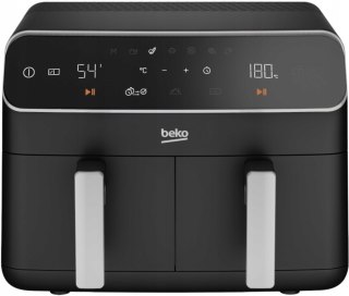 Frytkownica Beztłuszczowa Beko Frl5388b 2400W Lcd Timer, 2 Komory, Czarna
