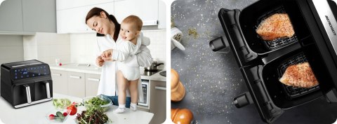 Frytkownica Beztłuszczowa Berdsen 5L 1700W Z Dwoma Koszami I Dotykowym Sterowaniem