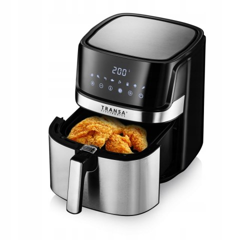 Frytkownica Beztłuszczowa Inox 6L 1700W 8 Programów Dotykowa Lcd Xxl Czarna