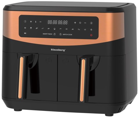 Frytkownica Beztłuszczowa Klausberg Kb-7589 Z Dwoma Koszami 9L Ekran Lcd