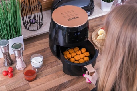 Frytkownica Beztłuszczowa Linbox 4,5L 1400W Konwekcyjna 4 Programy Czarna