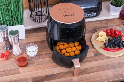 Frytkownica Beztłuszczowa Linbox 4,5L 1400W Konwekcyjna 4 Programy Czarna