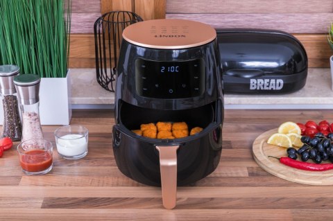 Frytkownica Beztłuszczowa Linbox 4,5L 1400W Konwekcyjna 4 Programy Czarna