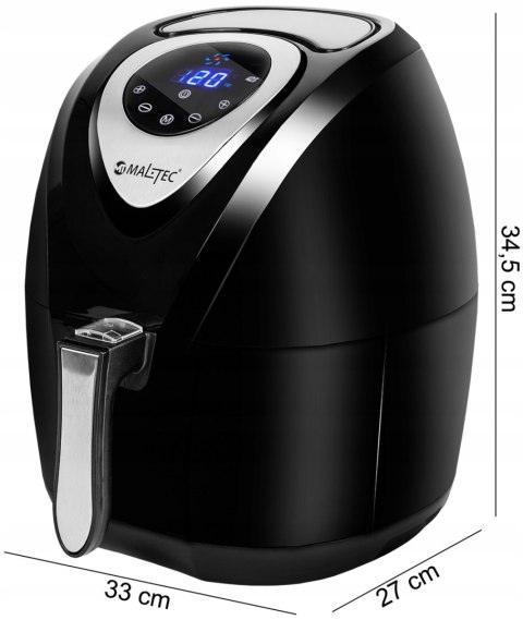 Frytkownica Beztłuszczowa Maltec Airfryer 2500W 4,3L 7 Programów 80-200°C