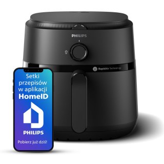 Frytkownica Beztłuszczowa Philips 6,2L 90% Mniej Tłuszczu 1500W Rapidair