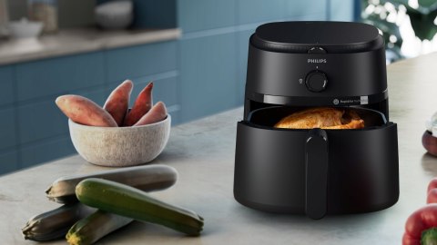 Frytkownica Beztłuszczowa Philips 6,2L 90% Mniej Tłuszczu 1500W Rapidair