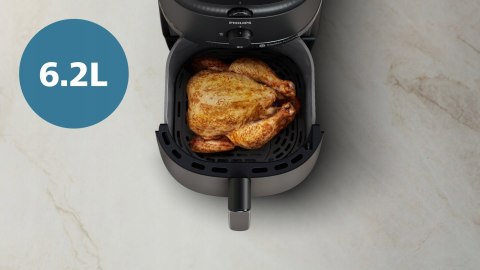 Frytkownica Beztłuszczowa Philips 6,2L 90% Mniej Tłuszczu 1500W Rapidair