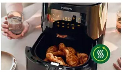 Frytkownica Beztłuszczowa Philips Airfryer 1400W 4,1L Rapid Air Led Czarna
