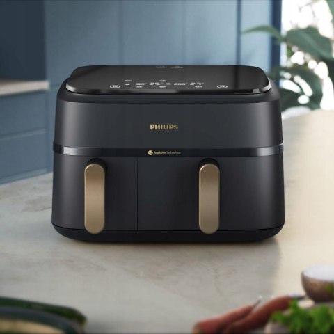 Frytkownica Beztłuszczowa Philips Rapid Air 9L 2 Szuflady Dotykowy Ekran