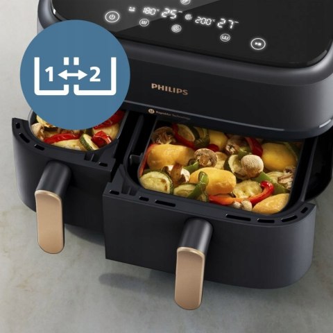 Frytkownica Beztłuszczowa Philips Rapid Air 9L 2 Szuflady Dotykowy Ekran