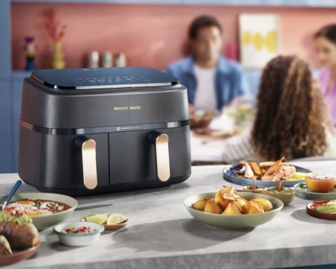 Frytkownica Beztłuszczowa Philips Rapid Air 9L 2 Szuflady Dotykowy Ekran