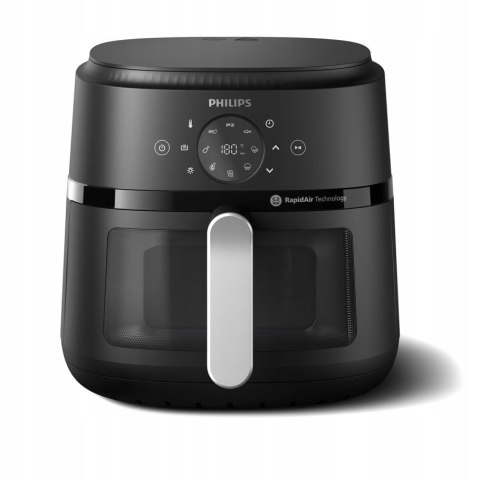 Frytkownica Philips Czarna Airfryer 2000 6,2L - 90% Mniej Tłuszczu Rapidair