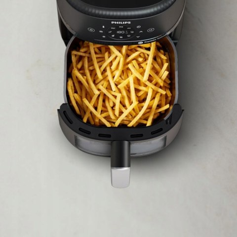 Frytkownica Philips Czarna Airfryer 2000 6,2L - 90% Mniej Tłuszczu Rapidair